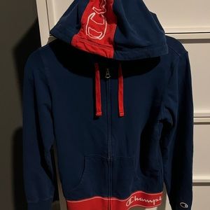 Champion Sweatshirt Zip Navy/Red S